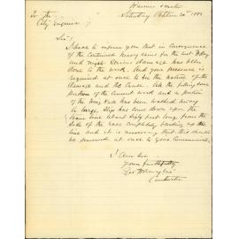 As to flood, Wainui - G H Baylis