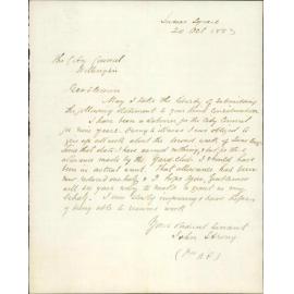 Corporation Labourer unable to work from illness, application for assistance - John Strong