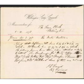 Re memo to Town Clerk re water meters - J Baird, City Engineer