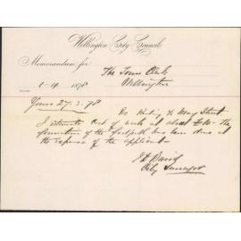 Re memo to Town Clerk re kerbing, May Street - J Baird, City Surveyor