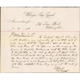 Memo to Town Clerk re rubbish tip site - J Baird, City Surveyor