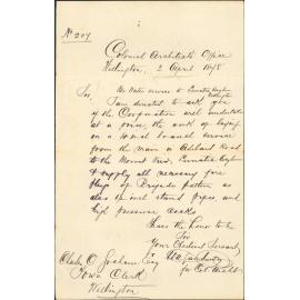 Re water service to lunatic asylum - Colonial Architect's Office