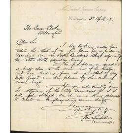 Re state of fireplace in building Lambton Quay - New Zealand Insurance Co