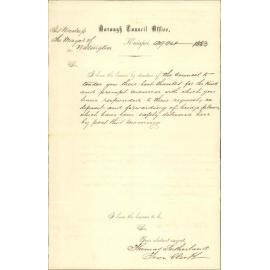 Acknowledging receipt of plans returned - Town Clerk Kaiapoi