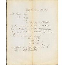 Re land in Wadestown for cemetery purposes - M L Marks