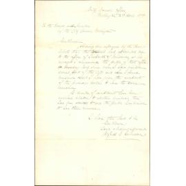 Re appointment as Inspector of Nuisances - Alfred G Johnson