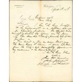 Re land in Wadestown for cemetery purposes - John Johnston