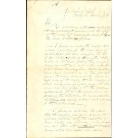 Re report on inspection of state of sewer in Majoribanks Street - Inspector of Nuisances