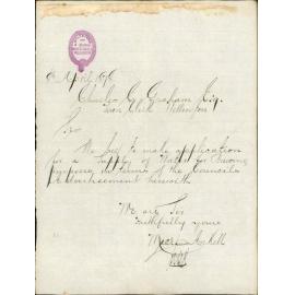 Re asking for supply of water for brewing purposes - Mace and Arkell