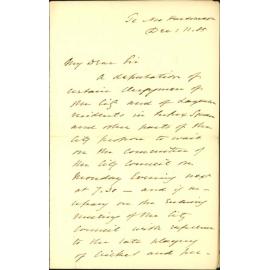 Deputation regarding cricket etc on Basin Reserve on Sundays - Archdeacon Stock