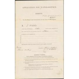 Re application for domestic water service - T Ballinger for C Whitehead