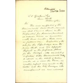 Forwarding note of account for services in connection with Wainui water works - John Blackett