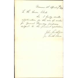 Re application for water supply for general foundry purposes - John Smith pro Smith Bros