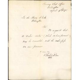 Re request for water meter be connected with water pipe on premises - Blundell Bros