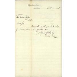 Enclosing cheque for rates - Henry Green (Auckland)