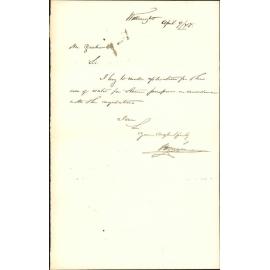 Application for the use of water for steam purposes - Mr Crease