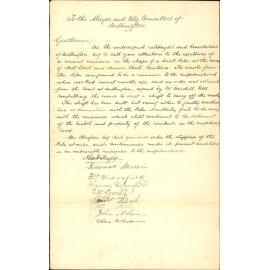 Petition regarding brick kiln at Hanson Street - H E Taylor and others
