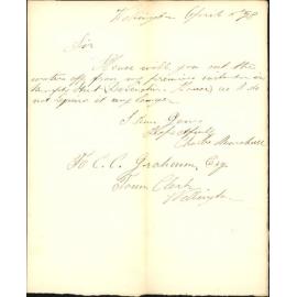 Re asking for water to be cut off from premises (Devonshire House) in Murphy Street - Charles Marshall