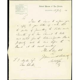 Will copy letter before next meeting of the board - botanical Garden Board