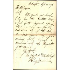 Asking for pavement to be laid in front of Imperial Opera House - J K MacDonald