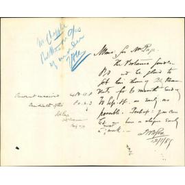 Asking for cheque - Secretary Botanical Gardens Board