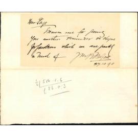 Asking for cheque - Botanical Garden Board