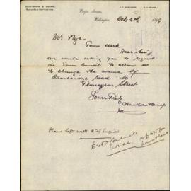 Proposed renaming of Cambridge Road [Tennyson Street] - Hawthorn & Crump