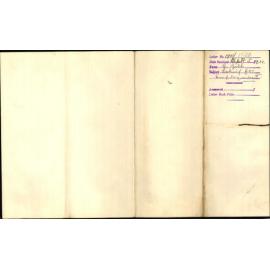 Asking for light employment as alternative to Custodian of the Botanical Gardens - G Gibb