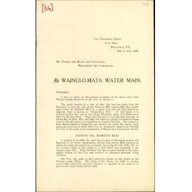 Report: Re Wainui-o-mata water main