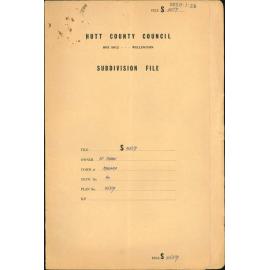 Subdivision, Ohariu Valley Road, W Shaw