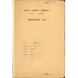 Subdivision, Makara Beach Road, G M Joseph