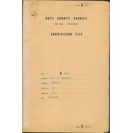 Subdivision, Ohariu Valley Road, E D M and M C Roylands