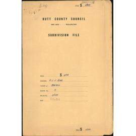 Subdivision, Takarau Gorge Road, W E K Hume