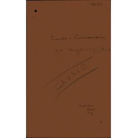 Comets, Correspondence, August 1946-March 1947
