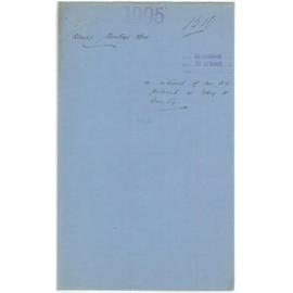 Re interment of Mrs E W [Elizabeth] Petherick at Sydney Street Cemetery - Colonial Secretary's Office