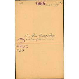 W H Sheat - Worcester Street - Purchase of Lot 10 DP 15080