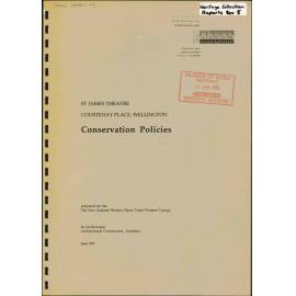 St James Theatre, Courtney Place, Wellington, Conservation Policies, Condition Survey