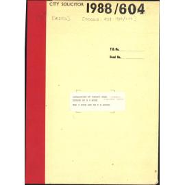 Legalising of Takapu Road, Estate of E G Hyde, Mrs J Hyde and Mr C B Boock