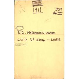 Lease - NZ Nationalists Centre - Lot 3 DP 11204