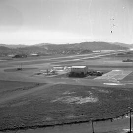 f. Elevated view of the runways and airport