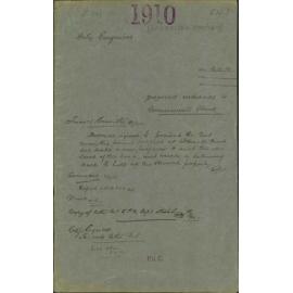 Proposed entrance to Government House - City Engineer