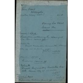 Closing Lea Street, Island Bay - Town Clerk, Wellington; Mother Mary Aubert