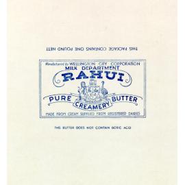 Rahui Dairy Factory butter wrappers