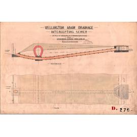 Wellington Main Drainage, intercepting sewer, details of crossing of stormwater ditches, near Chinamen's [Chinese] Garden, near tram sheds in Adelaide Road