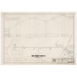 Ngaio Reservoir 12" St. CL Outlet Main, As Built Plan and Longsection
