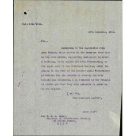 Erection of observatory in Botanical Gardens - Wellington Philosophical Society