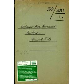 National War Memorial, Carillon, Cement Tests