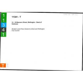 13 - 19 Manners Street, Deed of Sublease between Alcatel Lucent New Zealand Limited and Wellington City Council