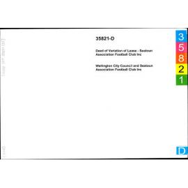 Deed of Variation of Lease - Seatoun Association Football Club Inc