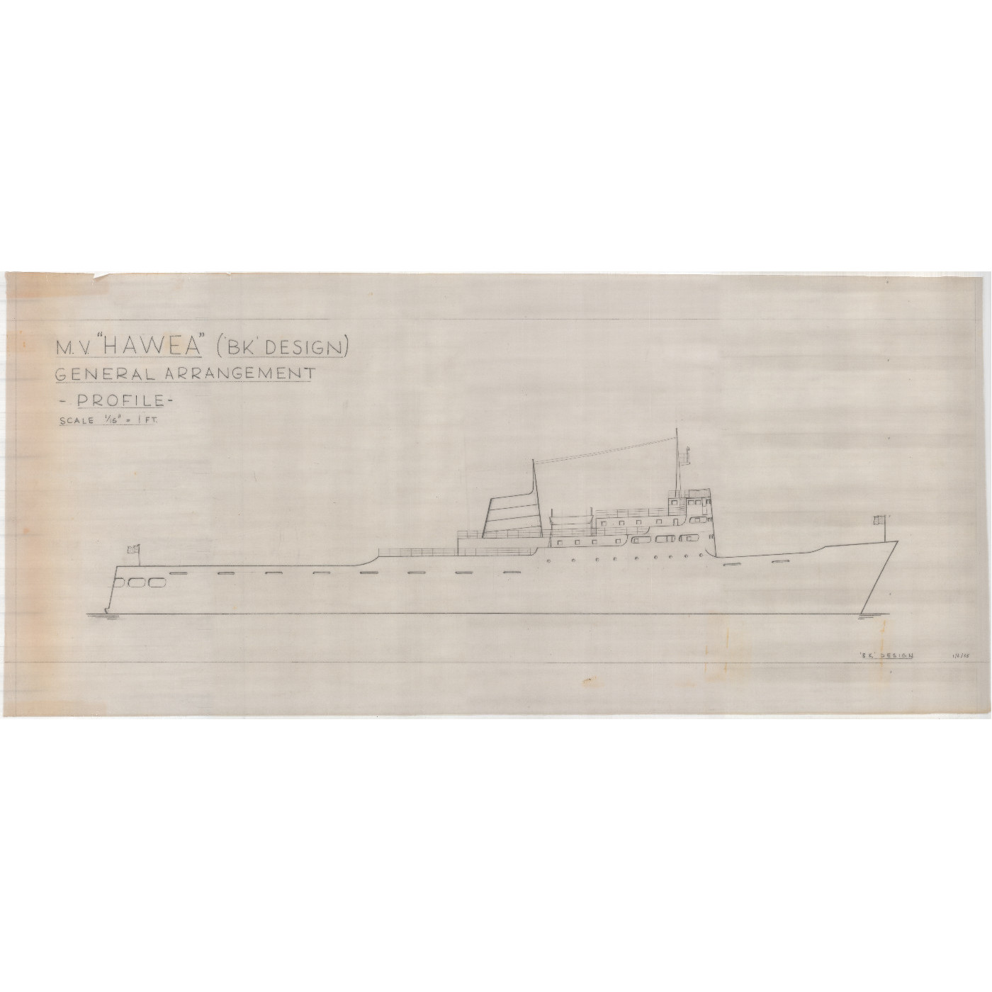 Hawea III MV, plans